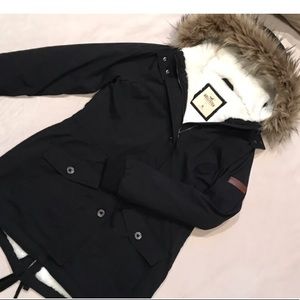 Hollister Long fur-lined coat